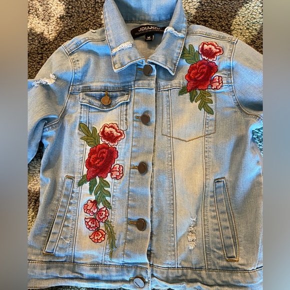 Jou Jou Other - JoU JoU  Acid washed distressed embroidered Jean Jacket